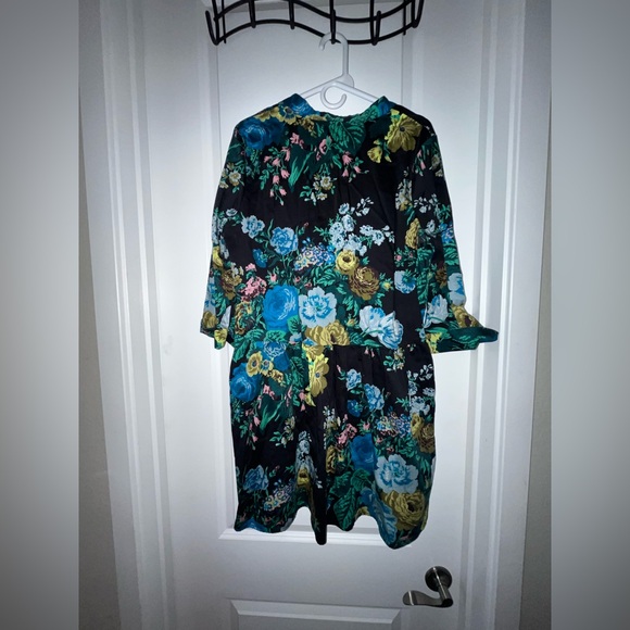 Tuckernuck - Verdant Floral Royal Shirt Dress size XL - Picture 3 of 4